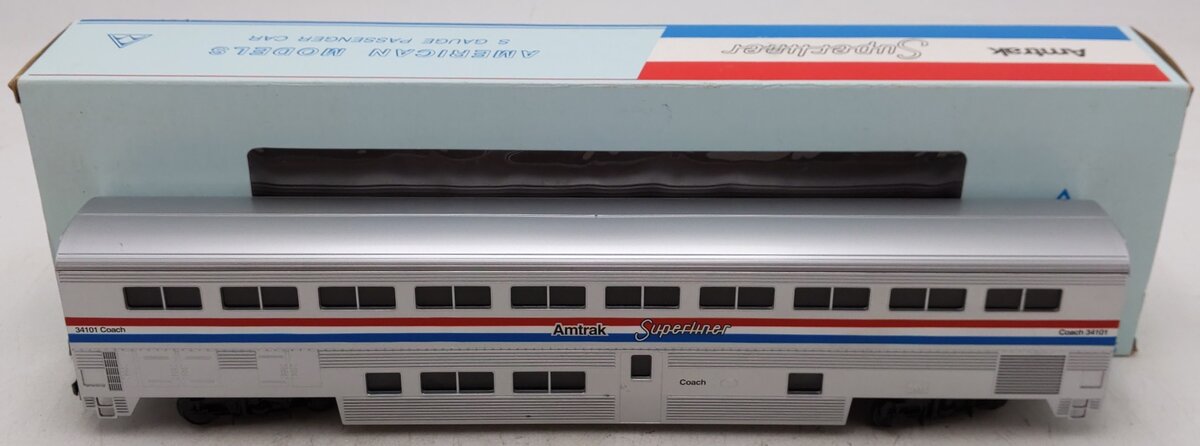 American Models S Amtrak Superliner Phase III Coach Car (Hi-Rail) #34101 EX/Box