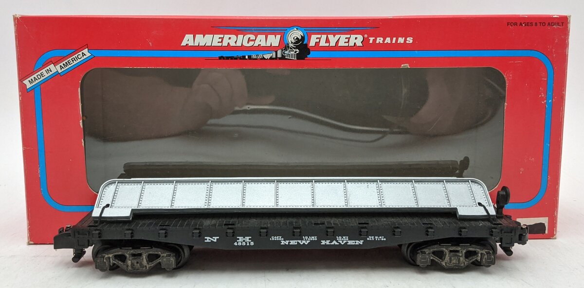 American Flyer 6-48515 S Gauge New Haven Flatcar with Girder Load #48515 EX/Box