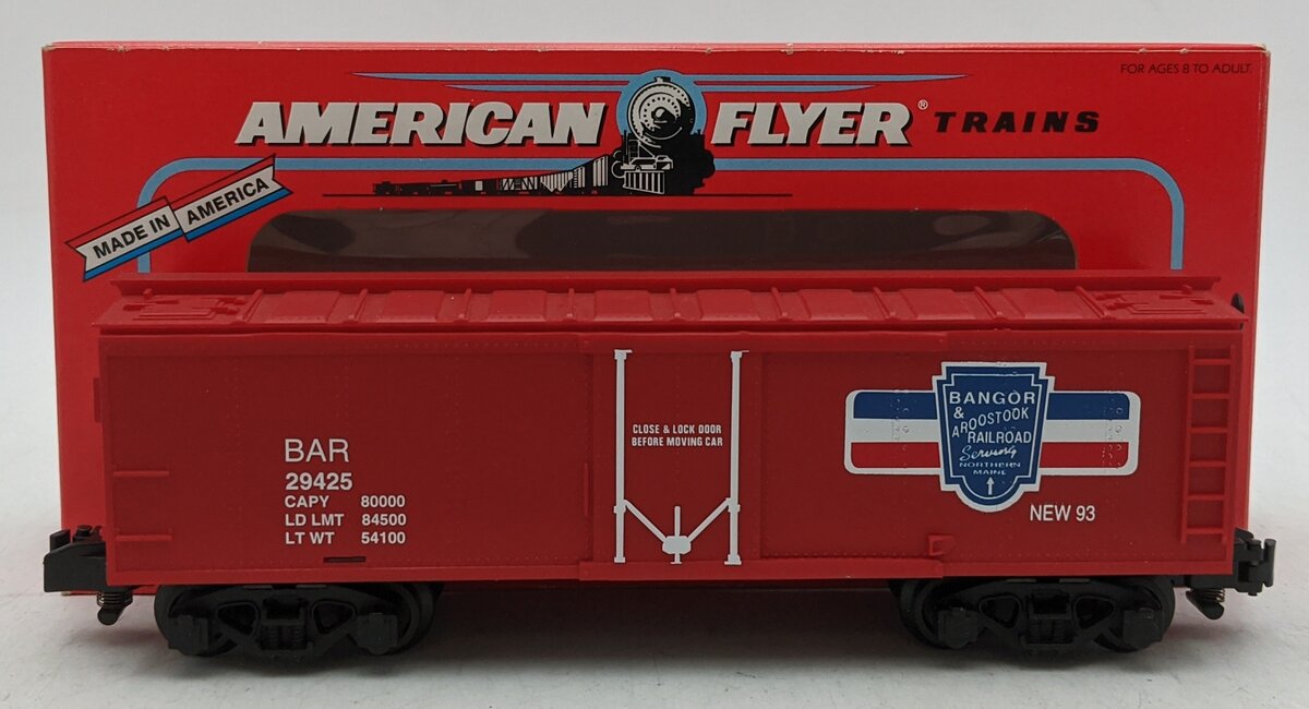 American Flyer 6-48316 S Gauge Bangor & Aroostook Refrigerator Car #29425 LN/Box