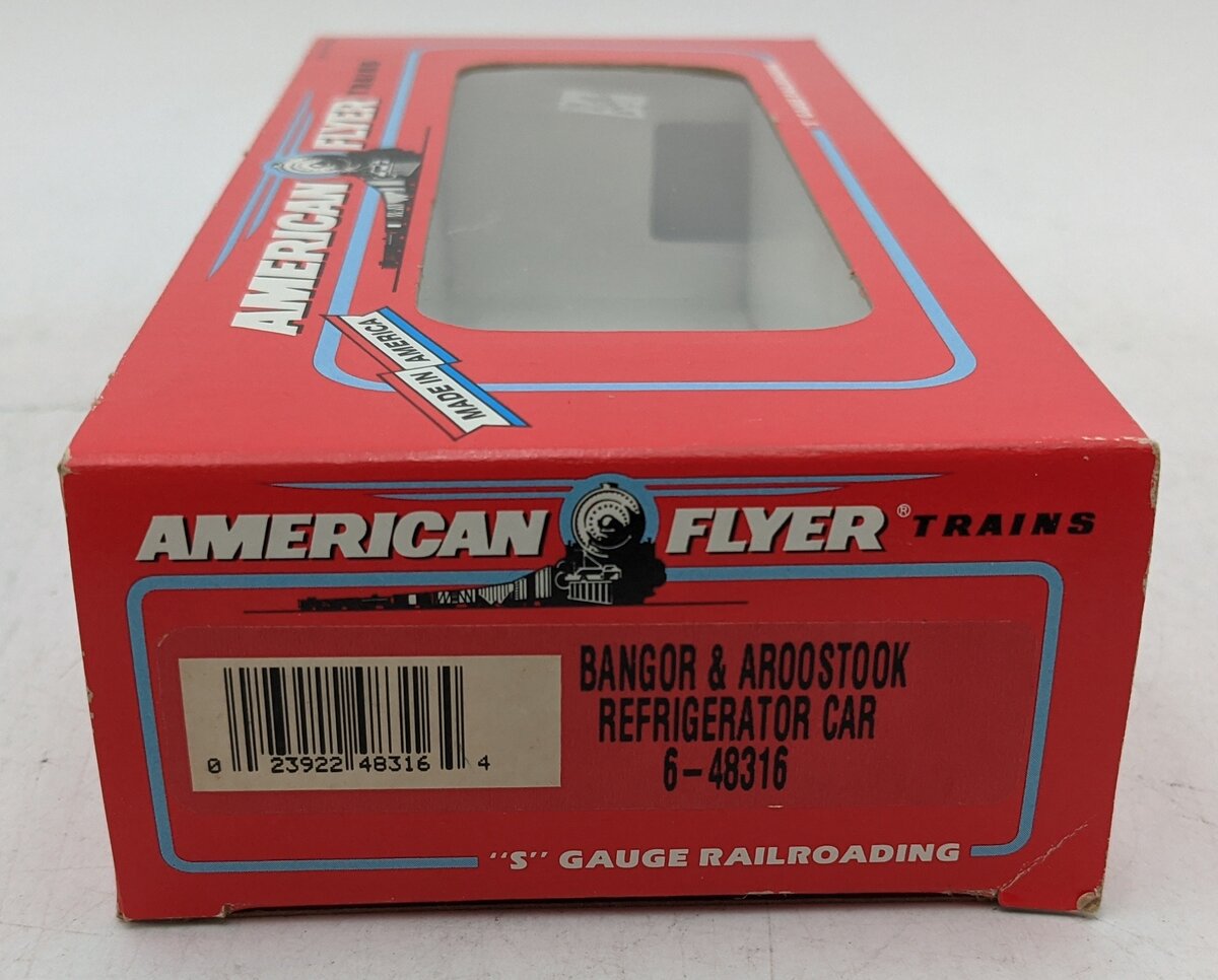 American Flyer 6-48316 S Gauge Bangor & Aroostook Refrigerator Car #29425 LN/Box