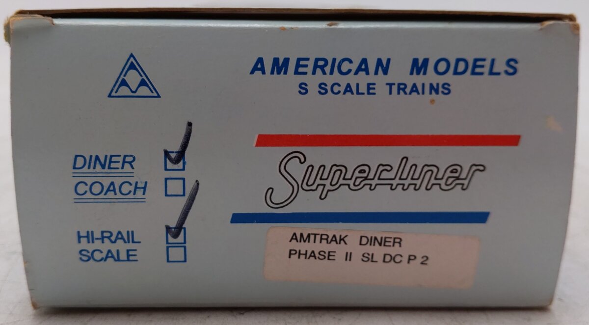American Models S Amtrak Superliner Phase II Diner Passenger Car EX/Box