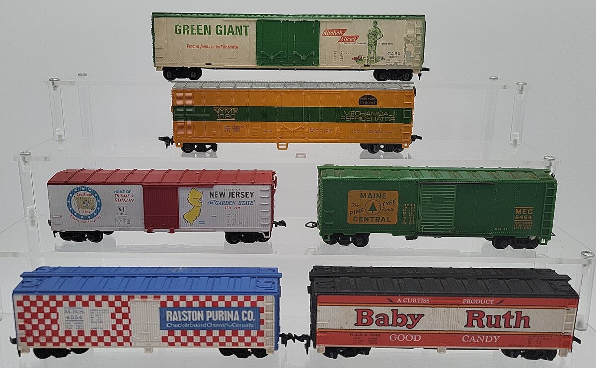 Tyco, Lima, & Other HO Assorted Box Cars: 4554, 5342, 50822, 1020, 6454 [6] VG