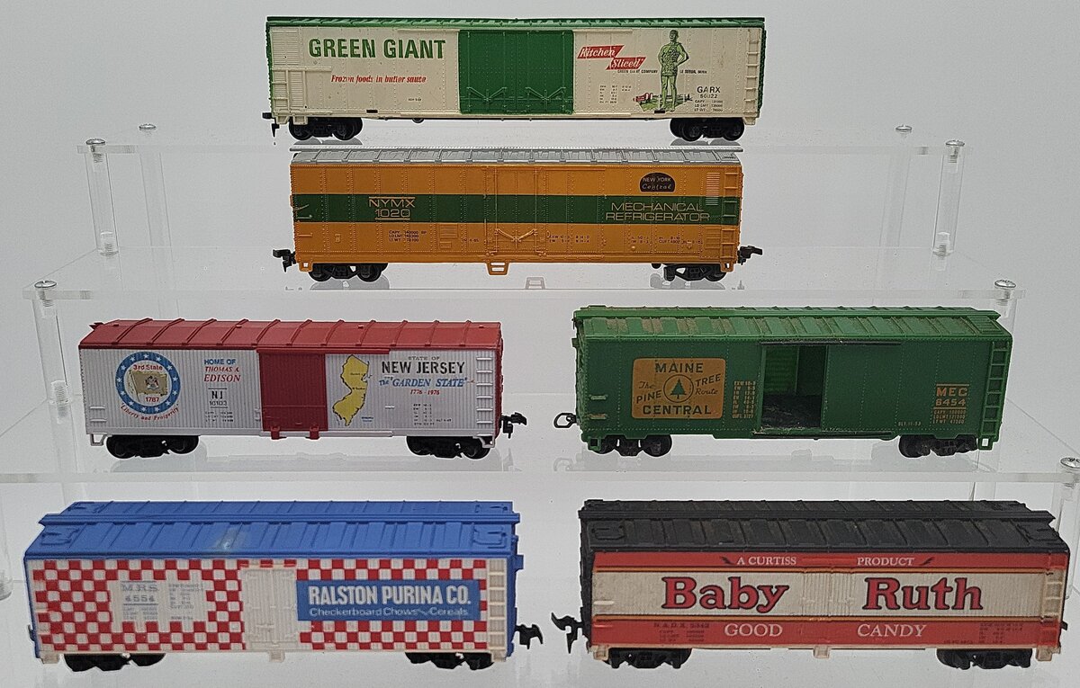 Tyco, Lima, & Other HO Assorted Box Cars: 4554, 5342, 50822, 1020, 6454 [6] VG