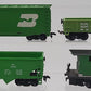 Tyco HO Scale Burlington Northern Assorted Freight Cars [4] VG