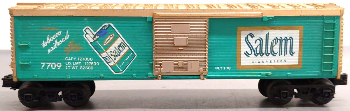 Lionel 6-7709 O Gauge Salem Billboard Refrigerator Car VG