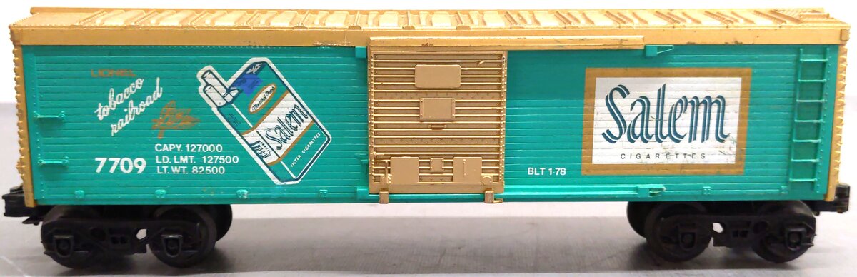 Lionel 6-7709 O Gauge Salem Billboard Refrigerator Car VG