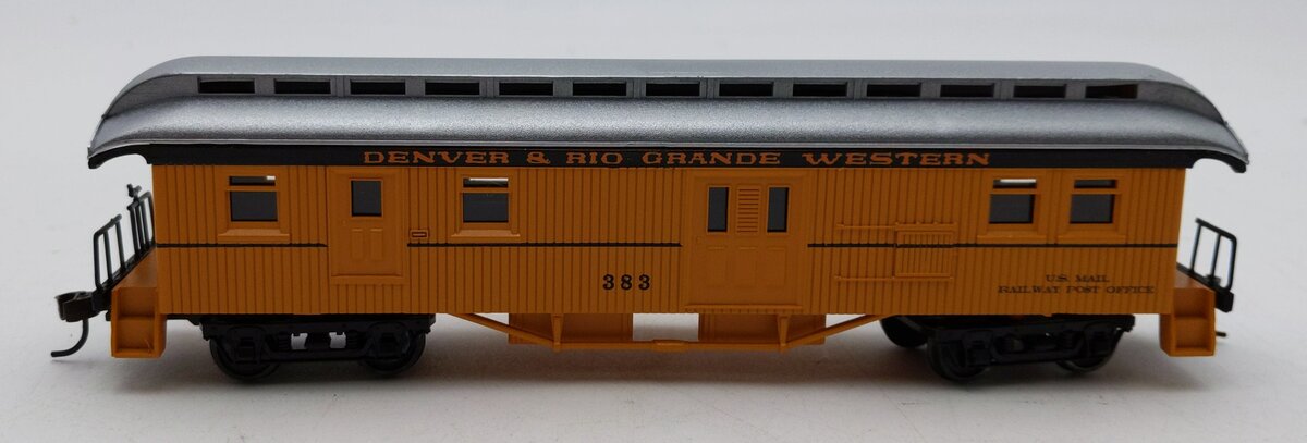 Con-Cor 321 HO D&RGW 1880s Wood Open-Platform Baggage/Railway Post Office #383 LN/Box