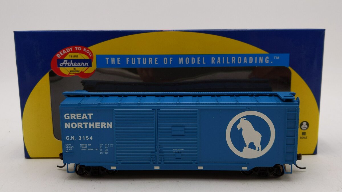 Athearn 74935 HO Scale Great Northern 40' AAR Box Car # 3154 LN/Box