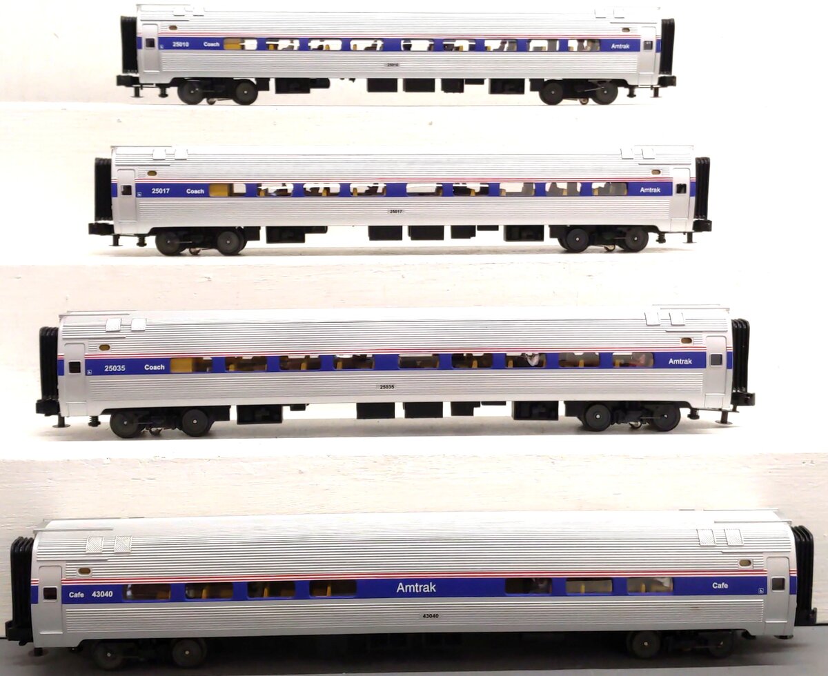 MTH 20-65080 O Amtrak Premier Amfleet Passenger Car Set (Set of 4) EX