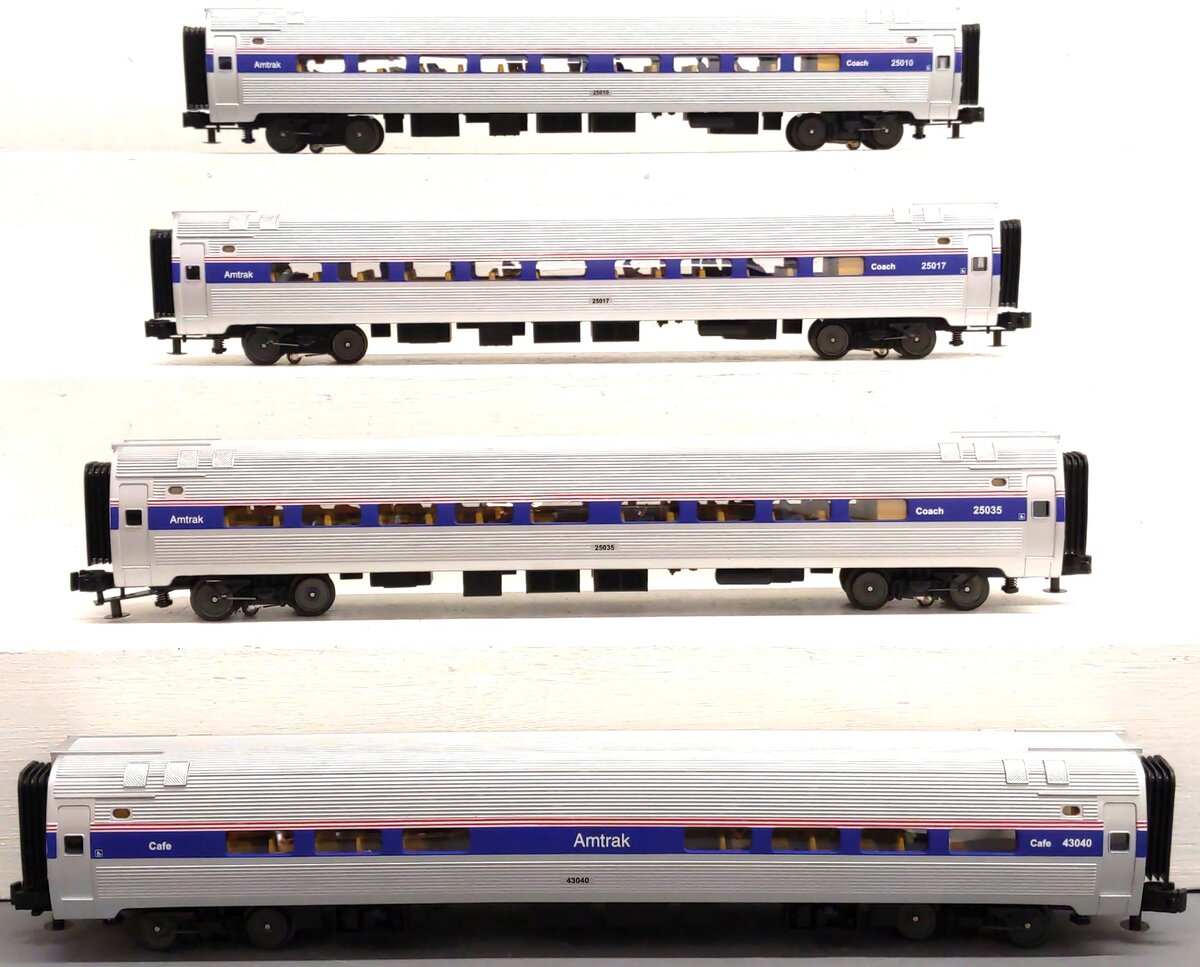 MTH 20-65080 O Amtrak Premier Amfleet Passenger Car Set (Set of 4) EX