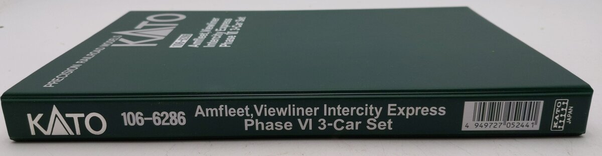 Kato 106-6286 N Amtrak Amfleet Viewliner Intercity Express Phase VI Add On Cars LN/Box
