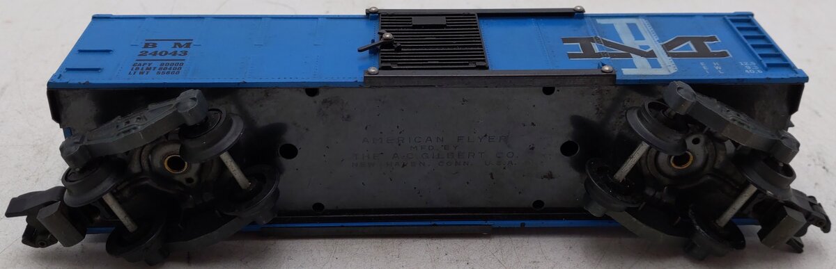 American Flyer 24043 Vintage S Gauge Boston & Maine Boxcar #24043 VG