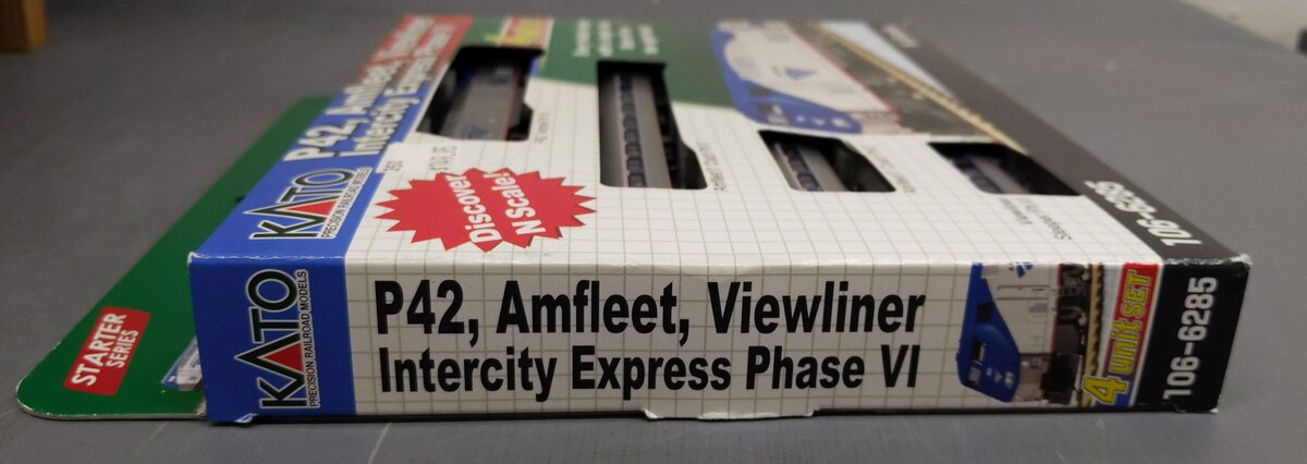 Kato 106-6285 N Scale Amtrak Passenger Train Set (Set of 4)