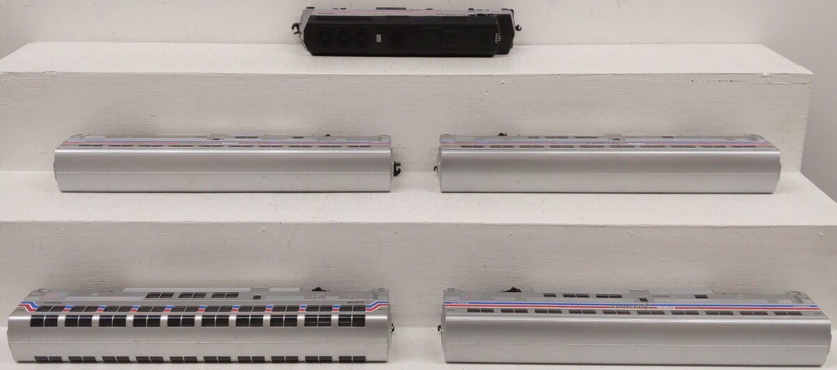 American Models Amtrak Superliner Phase 4 FP-40 S Gauge Diesel Train Set EX/Box