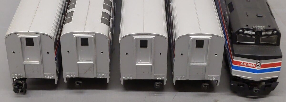 American Models Amtrak Superliner Phase 4 FP-40 S Gauge Diesel Train Set EX/Box