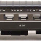 MTH O Gauge New York Central 70' Streamlined Passenger Diner Car #401 LN