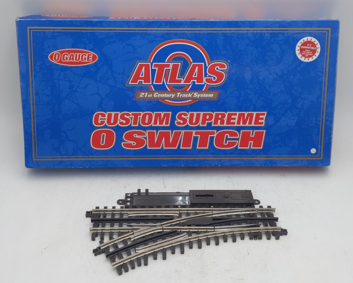 Atlas 6075 O Nickel Silver O-36 Left Hand Remote Switch Turnout EX/Box