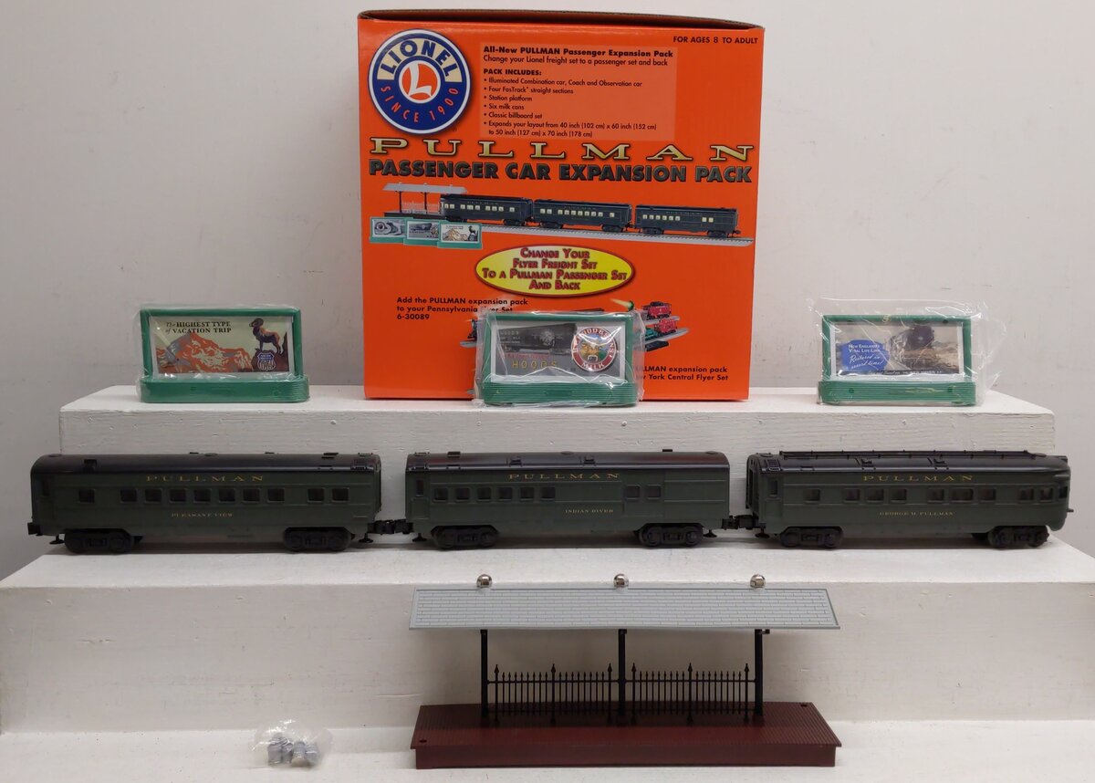 Lionel 6-30111 O Pullman Passenger Expansion Pack - No Track LN/Box