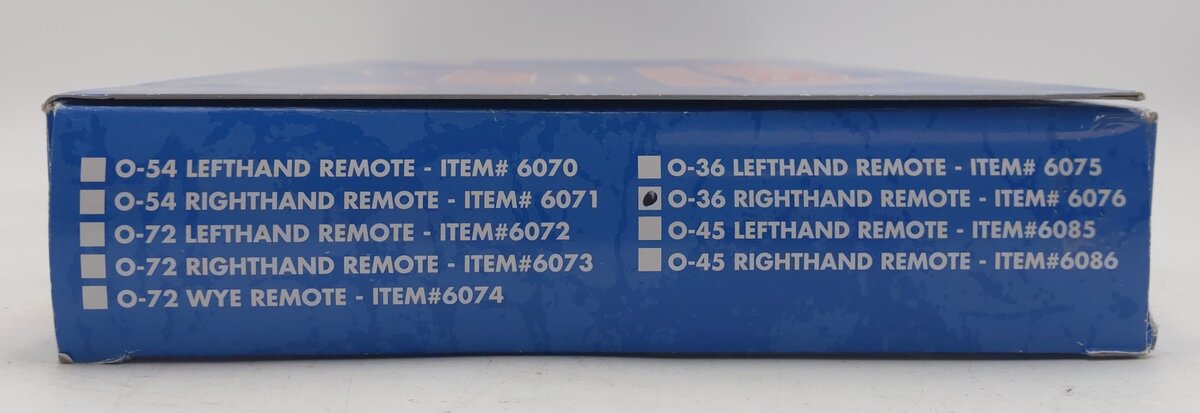 Atlas 6076 O Gauge Nickel Silver O-36 Right Hand Remote Switch Turnout EX/Box