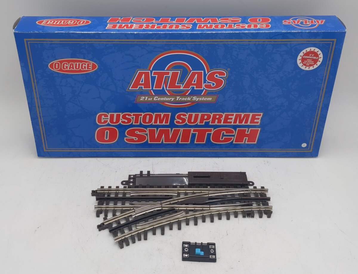 Atlas 6076 O Gauge Nickel Silver O-36 Right Hand Remote Switch Turnout EX/Box