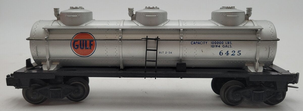 Lionel 6425 Vintage O Gulf Triple Dome Tank Car VG/Box