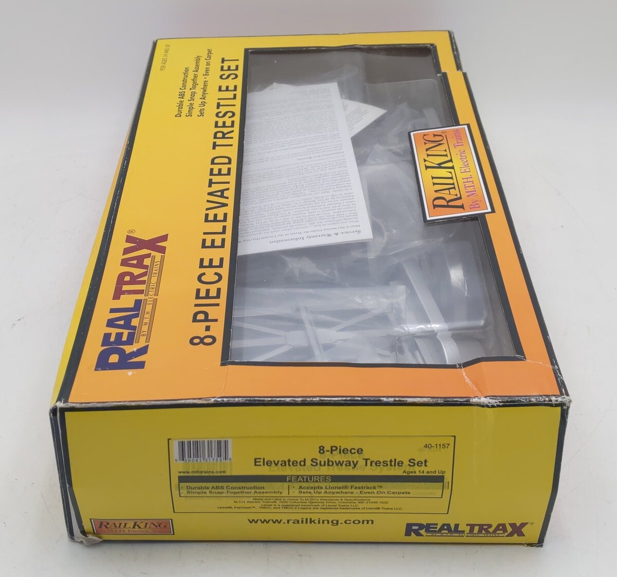 MTH 40-1157 O Lionel FasTrack Elevated Subway Trestle Set (Set of 8) LN/Box
