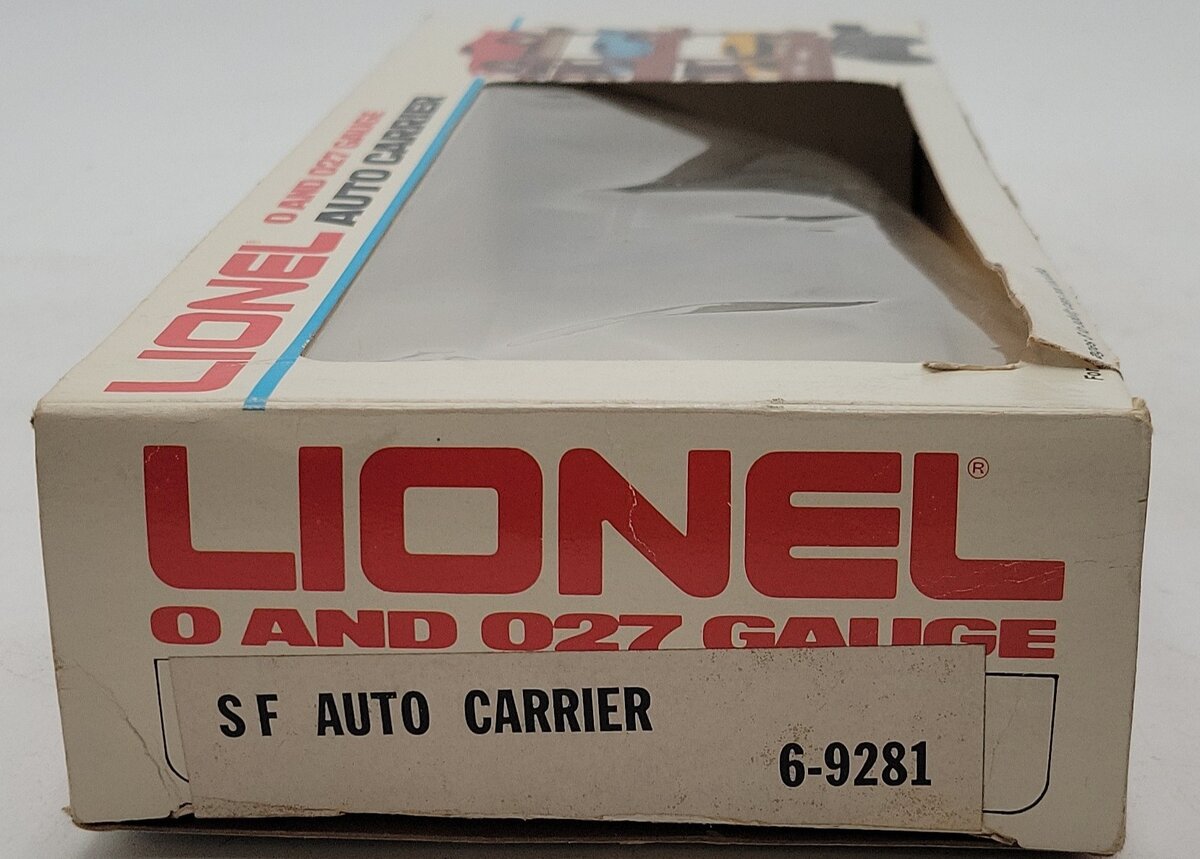 Lionel 6-9281 0 Sante Fe Auto Carrier w/Load  #9281 LN/Box