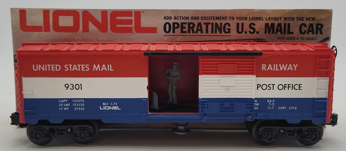 Lionel 6-9301 O Gauge US Mail Operating Boxcar #9301 EX/Box