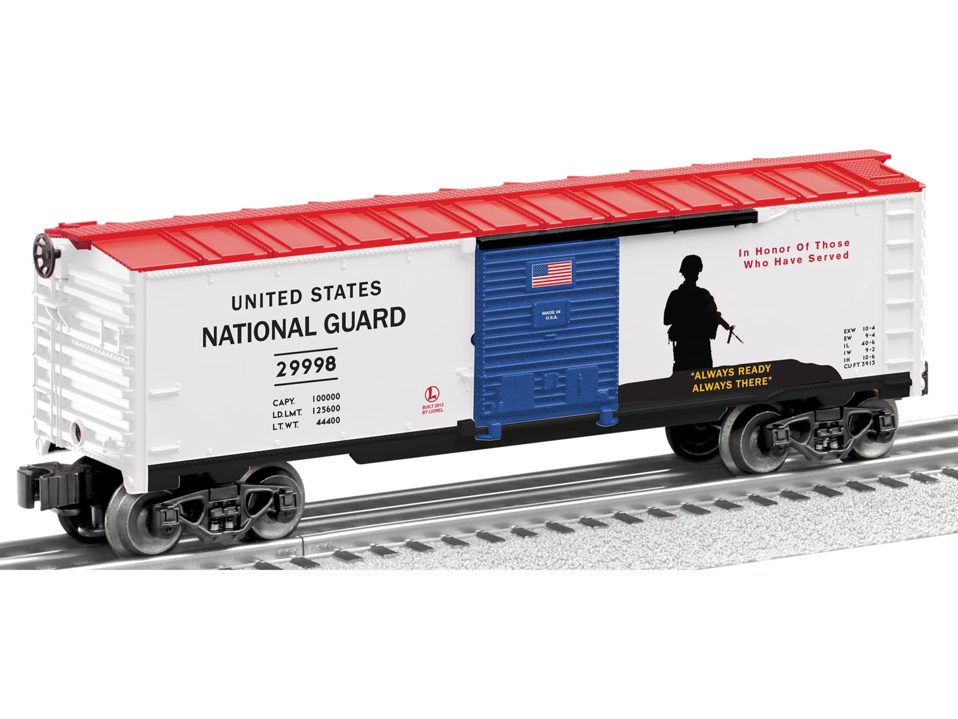 Lionel 6-29998 O USA National Guard Boxcar LN/Box