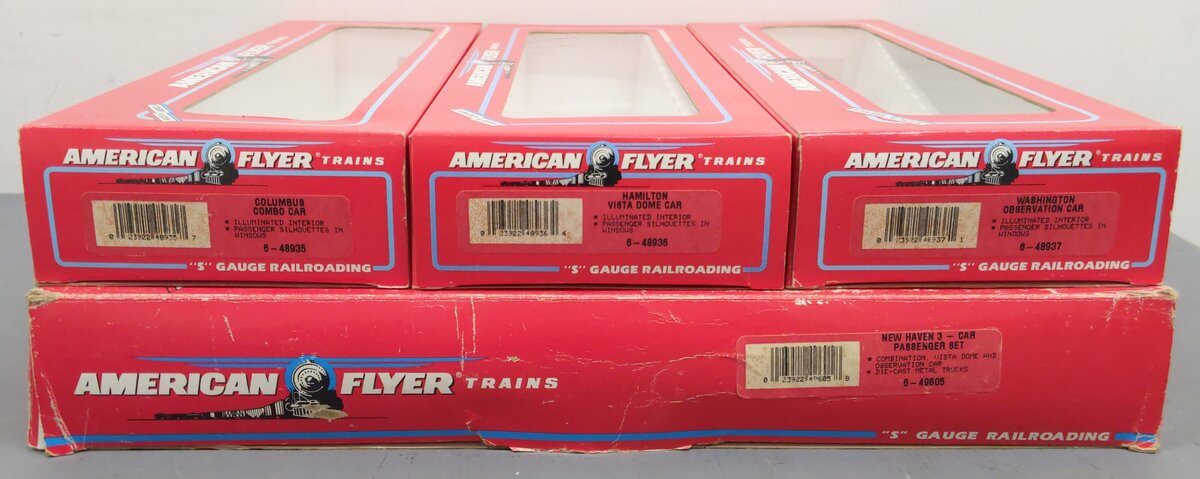 American Flyer 6-49605 S Gauge New Haven Passenger Cars (Set of 3) LN/Box