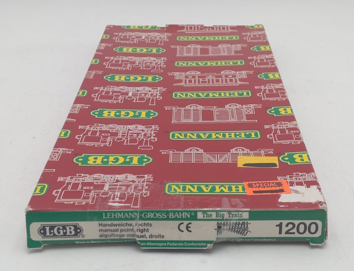 LGB 1200 G Scale Right Hand Manual Switch/Turnout LN/Box