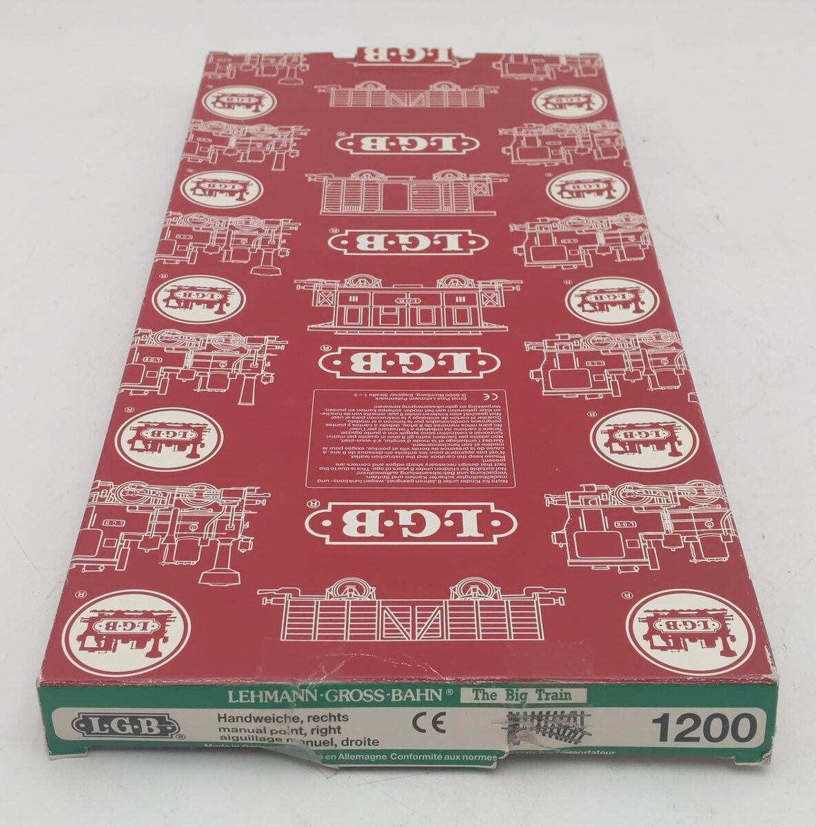 LGB 1200 G Scale Right Hand Manual Switch/Turnout LN/Box