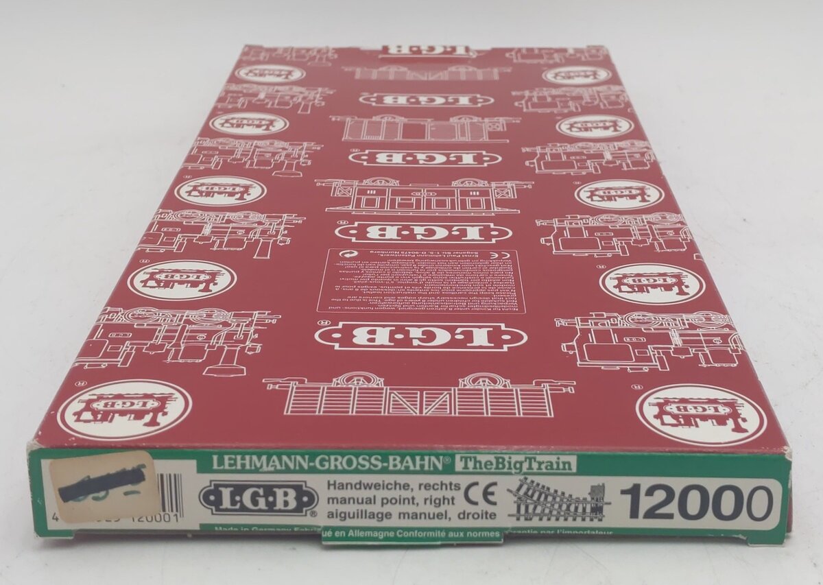 LGB 12000 G Gauge R1 30° Right Hand Manual Switch Turnout LN/Box