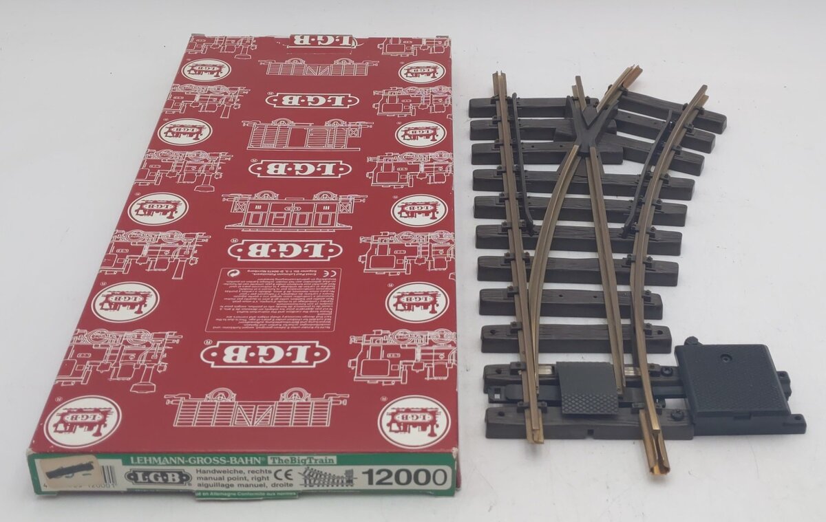 LGB 12000 G Gauge R1 30° Right Hand Manual Switch Turnout LN/Box