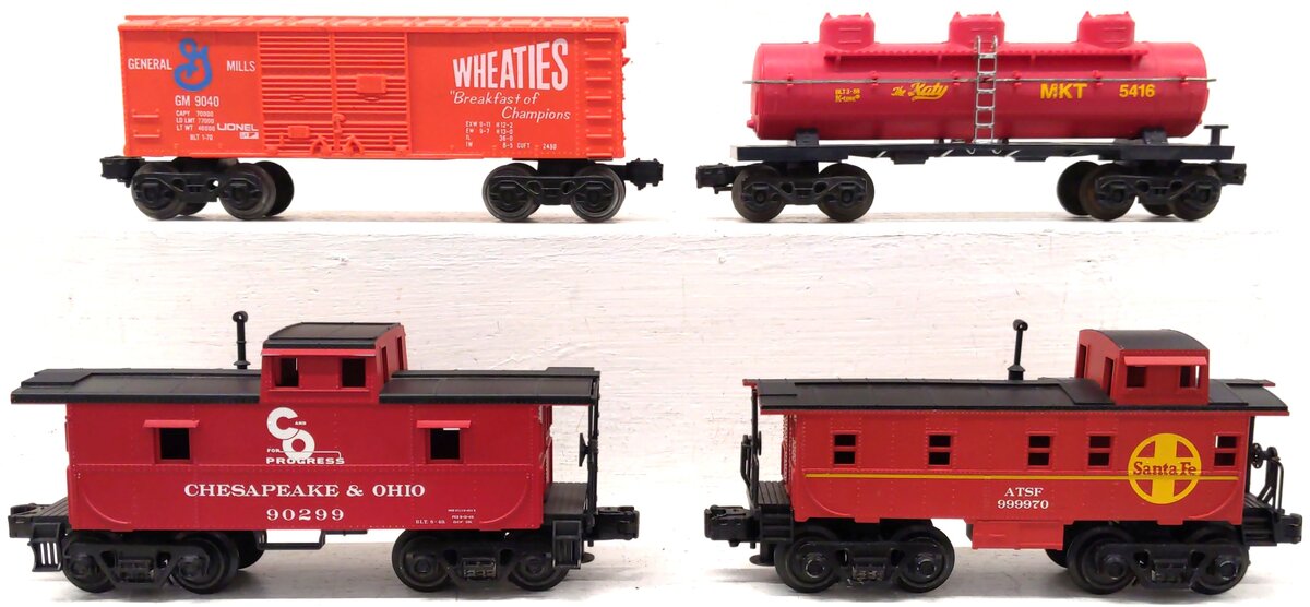 Lionel & Others O Gauge Assorted Freight Cars: 9040, 5416, 90299, 999970 [4] VG