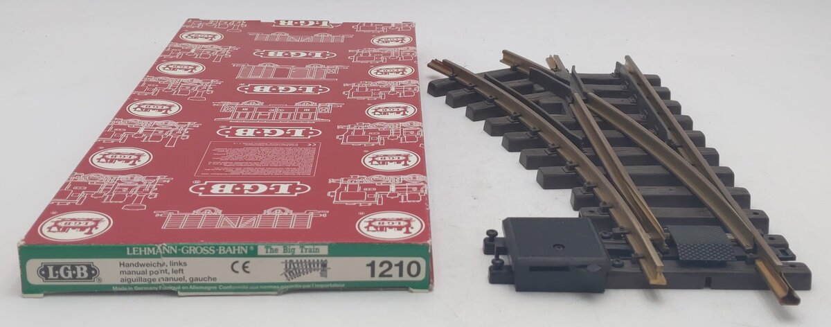 LGB 1210 G Gauge R1 Left Hand Manual Switch Turnout LN/Box