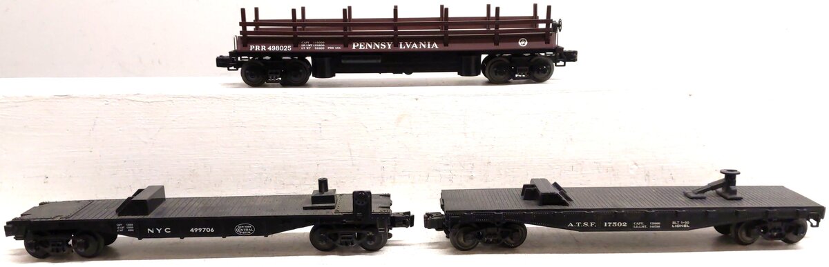 Assorted O Gauge Freight Cars: 498025, 17502, 499706 [3] EX