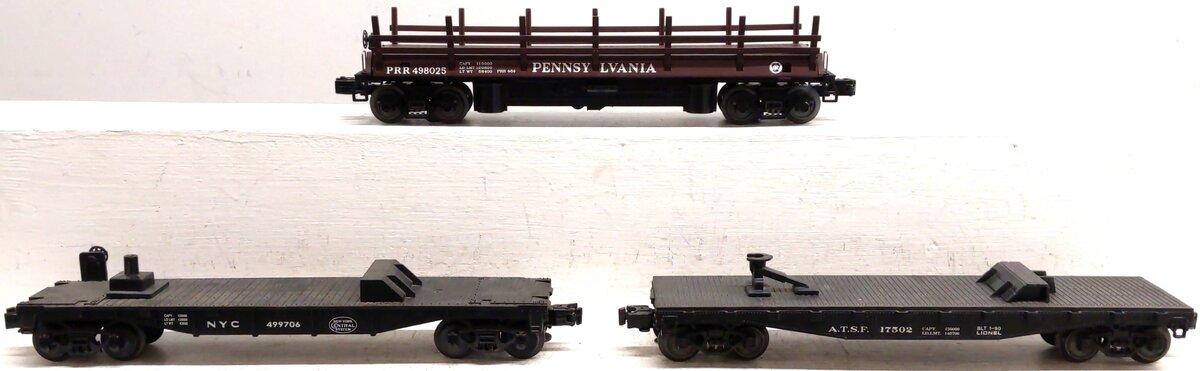Assorted O Gauge Freight Cars: 498025, 17502, 499706 [3] EX