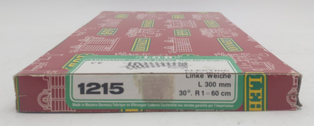 LGB 1215 G Scale Brass Left Hand Electric Switch/Turnout EX/Box