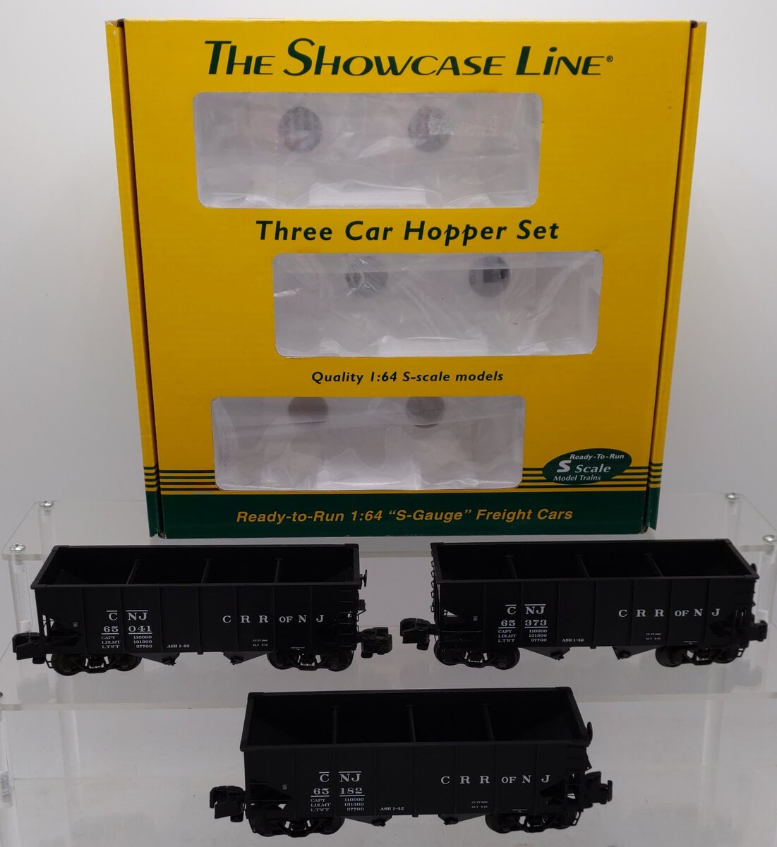 S-Helper 01296 S Gauge Central of New Jersey Hopper Carss (Set of 3) EX/Box