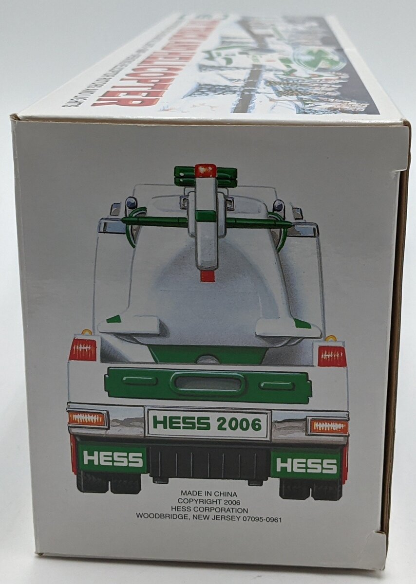 Hess 2006 Die Cast Toy Truck & Helicopter w/Ramp NIB