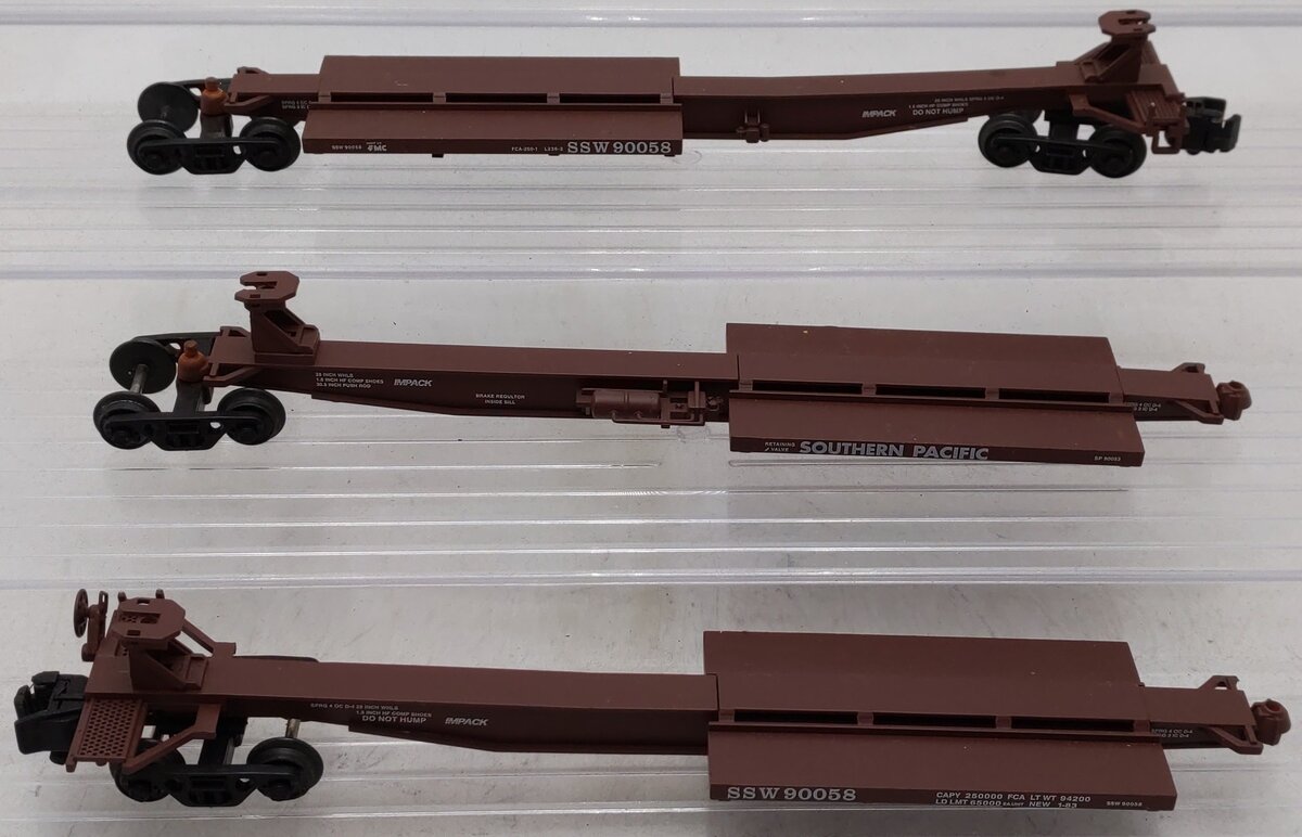 American Models S Scale St. Louis & Southwestern 3-Unit Spine Car #90058 EX
