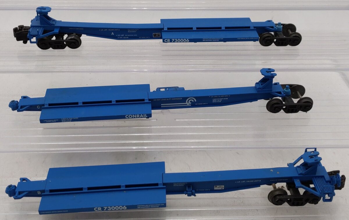 American Models S Scale Conrail 3-Unit Spine Car #730006 EX