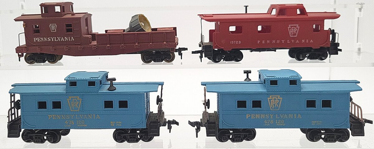 HO Scale Assorted PRR Cabooses: 478120, 15723 [4] VG