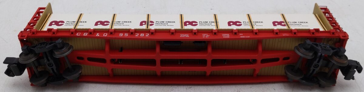 S-Helper 00159 "S" Scale CB&Q Bulkhead Flatcar W/ PC BM Load EX