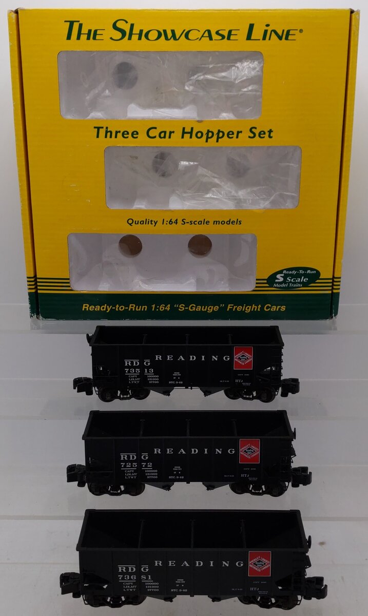 S-Helper 01196 S Scale Reading Open Hoppers (Set of 3) EX/Box