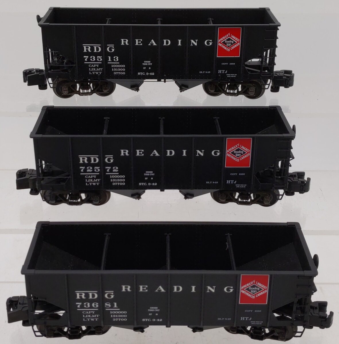 S-Helper 01196 S Scale Reading Open Hoppers (Set of 3) EX/Box
