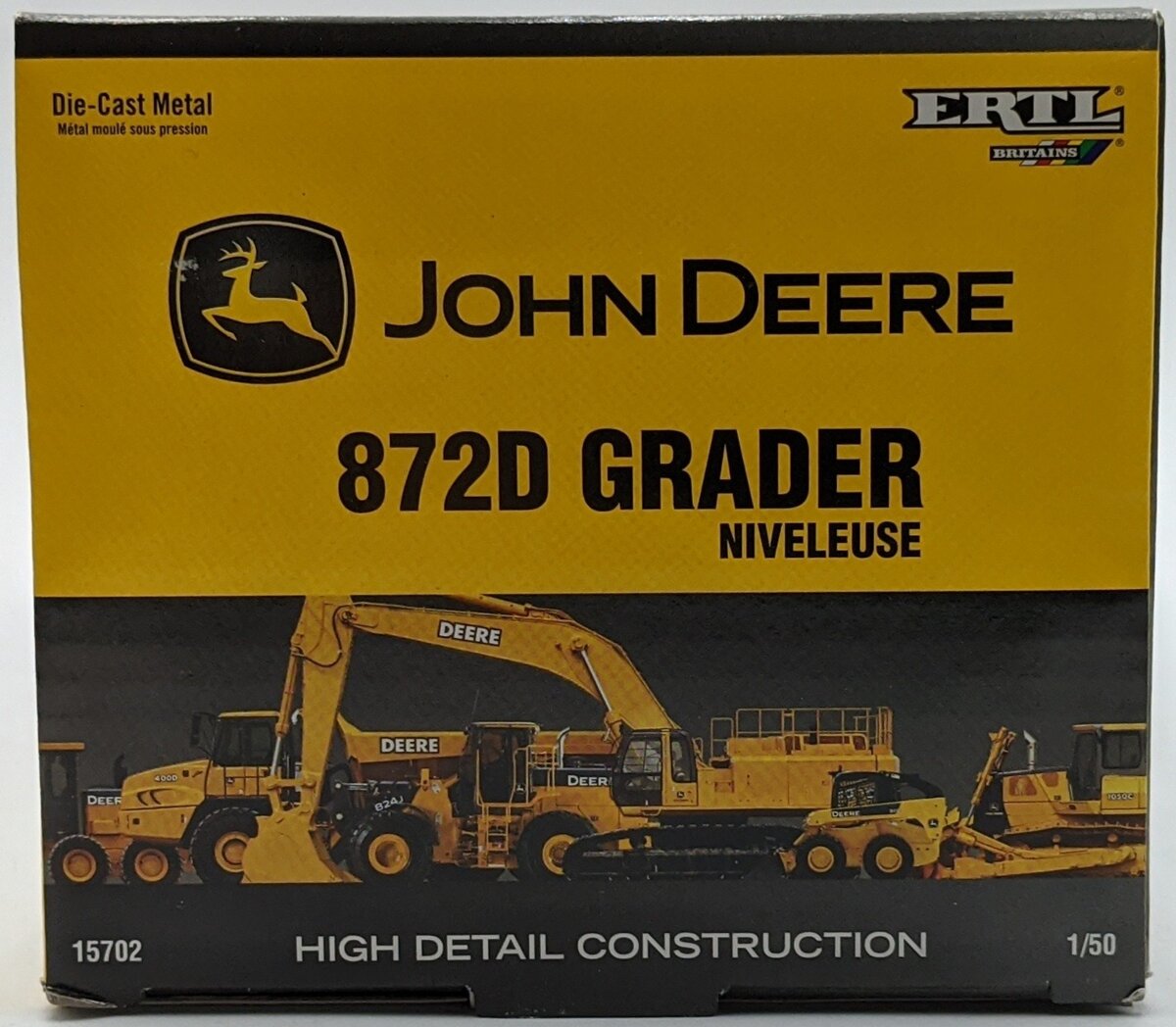 Ertl 15702 1:50 John Deere 872D Grader NIB