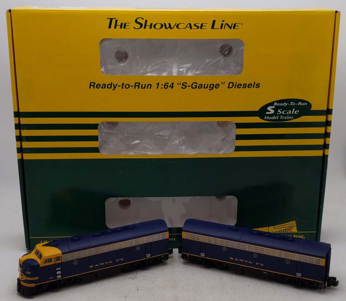 S-Helper 00930X S AT&SF F-7 AB Diesel Locomotive Set #206 EX/Box