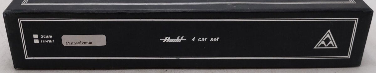 American Models S Scale Pennsylvania 4-Car Budd Passenger Set - Hi-Rail EX/Box